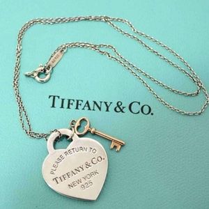 Tiffany and Co Heart and Key Pendant